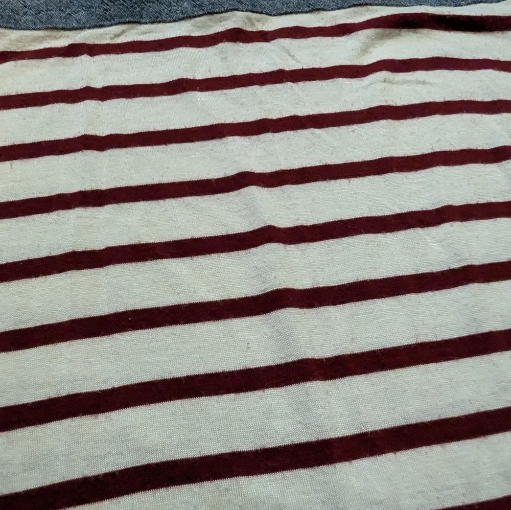 Wanna B Girls Nautical Striped 3/4 Sleeve Dress - Size Medium Blue/Red